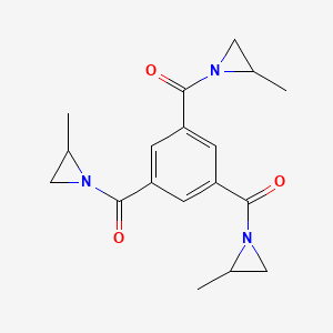 molecular formula C18H21N3O3 B12805852 Benzene-1,3,5-triyltris[(2-methylaziridin-1-yl)methanone] CAS No. 17315-88-7