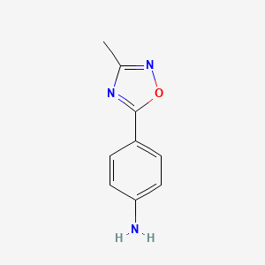 B1280588 4-(3-Methyl-1,2,4-oxadiazol-5-yl)aniline CAS No. 76635-31-9
