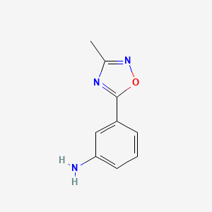 molecular formula C9H9N3O B1280589 3-(3-甲基-1,2,4-噁二唑-5-基)苯胺 CAS No. 76629-35-1