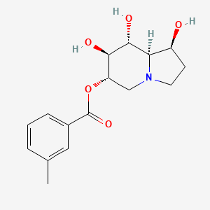 molecular formula C16H21NO5 B12805907 Castanospermine, 6-O-(3-methylbenzoyl)- CAS No. 121104-90-3