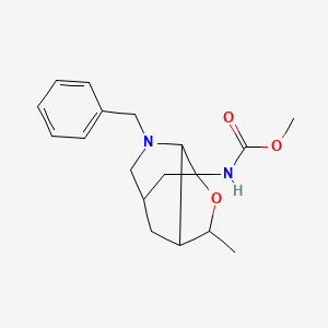 Carbamic acid, (hexahydro-2-methyl-4-(phenylmethyl)-3,6-methanofuro(3,2-b)pyridin-7a(2H)-yl)-, methyl ester