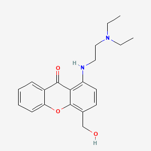 9H-Xanthen-9-one, 1-((2-(diethylamino)ethyl)amino)-4-(hydroxymethyl)-