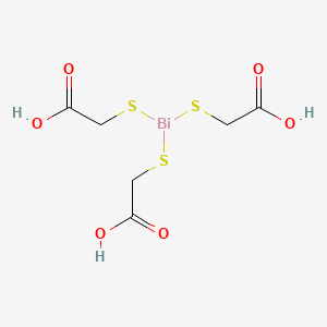 molecular formula C6H9BiO6S3 B12805952 ((Bis((carboxymethyl)thio)bismuthino)thio)acetic acid CAS No. 6267-15-8