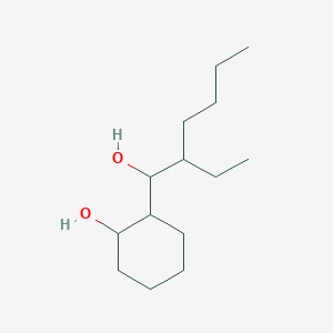 molecular formula C14H28O2 B12805975 2-(2-Ethyl-1-hydroxyhexyl)cyclohexanol CAS No. 6628-39-3