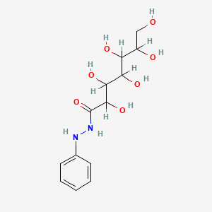 molecular formula C13H20N2O7 B12805988 2,3,4,5,6,7-Hexahydroxy-heptanoic acid N'-phenyl-hydrazide CAS No. 6631-62-5