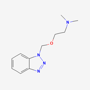 molecular formula C11H16N4O B12805998 2-(1H-1,2,3-Benzotriazol-1-ylmethoxy)-N,N-dimethylethanamine CAS No. 6335-20-2