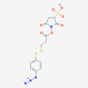 molecular formula C13H12N4O7S3 B012806 Sulfosuccinimidyl (4-azidophenyldithio)propionate CAS No. 102568-45-6