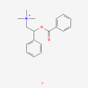 molecular formula C18H22INO2 B12806031 Ammonium, (beta-benzoyloxyphenethyl)trimethyl-, iodide CAS No. 73664-20-7