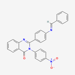 3-(4-Nitrophenyl)-2-(4-((phenylmethylene)amino)phenyl)-4(3H)-quinazolinone