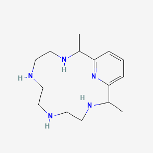 molecular formula C15H27N5 B12806105 2,13-Dimethyl-3,6,9,12,18-pentaazabicyclo(12.3.1)octadeca-1(18),14,16-triene CAS No. 54293-30-0