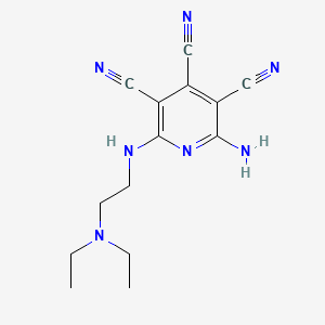 3,4,5-Pyridinetricarbonitrile, 2-amino-6-(2-(diethylamino)ethylamino)-