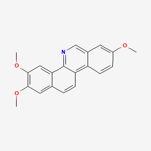 molecular formula C20H17NO3 B12806222 2,3,8-Trimethoxybenzo(c)phenanthridine CAS No. 56517-15-8