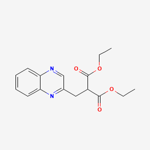 molecular formula C16H18N2O4 B12806256 Diethyl(quinoxalin-2-ylmethyl)propanedioate CAS No. 1501-42-4