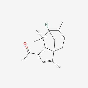 molecular formula C17H26O B12806261 Ethanone, 1-(octahydro-3,6,8,8-tetramethyl-1H-3a,7-methanoazulenyl)-, didehydro deriv. CAS No. 68867-57-2