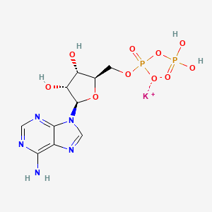 molecular formula C10H14KN5O10P2 B12806298 Adenosine-5'-diphosphate monopotassium salt 