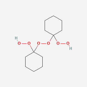 molecular formula C12H22O6 B12806326 Hydroperoxide, (dioxydicyclohexylidene)bis- CAS No. 2699-12-9