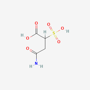 molecular formula C4H7NO6S B12806396 2-Sulfosuccinamic acid CAS No. 70904-61-9