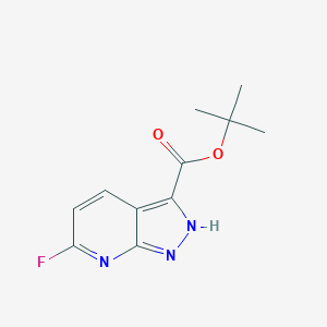 molecular formula C11H12FN3O2 B128064 叔丁基-6-氟-1H-吡唑并[3,4-b]吡啶-3-羧酸酯 CAS No. 155601-71-1