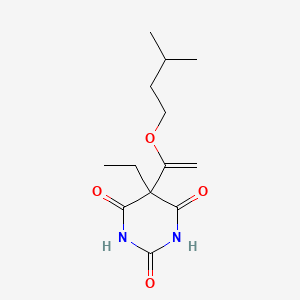 molecular formula C13H20N2O4 B12806405 Barbituric acid, 5-ethyl-5-(1-(isopentyloxy)vinyl)- CAS No. 69766-55-8