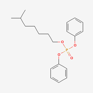 molecular formula C20H27O4P B12806410 Phosphoric acid, isooctyl diphenyl ester CAS No. 29319-57-1