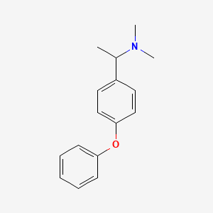 molecular formula C16H19NO B12806453 alpha-(p-Phenoxyphenyl)ethyldimethylamine CAS No. 63992-01-8