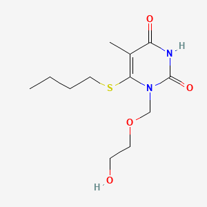 2,4(1H,3H)-Pyrimidinedione, 6-(butylthio)-1-((2-hydroxyethoxy)methyl)-5-methyl-