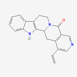 molecular formula C20H17N3O B12806461 19-ethenyl-3,13,17-triazapentacyclo[11.8.0.02,10.04,9.015,20]henicosa-2(10),4,6,8,15(20),16,18-heptaen-14-one CAS No. 116965-55-0