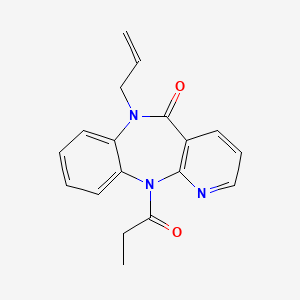 N11-Ethylcarbonyl-N6-(2-propenyl)-6,11-dihydro-5H-pyrido(2,3-b)(1,5)benzodiazepin-5-one