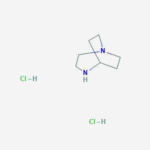 molecular formula C7H16Cl2N2 B128065 二盐酸 1,4-二氮杂双环[3.2.2]壬烷 CAS No. 150208-70-1