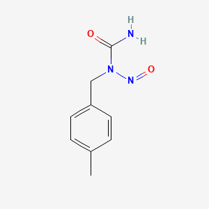 molecular formula C9H11N3O2 B12806501 Urea, N-((4-methylphenyl)methyl)-N-nitroso- CAS No. 87096-66-0