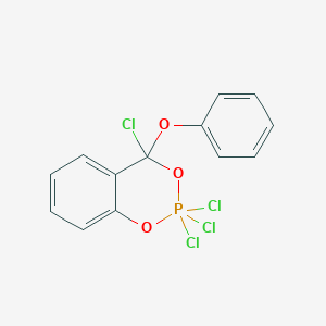 molecular formula C13H9Cl4O3P B12806535 2,2,2,4-tetrachloro-4-phenoxy-4h-1,3,2|E5-benzodioxaphosphinine CAS No. 6326-25-6