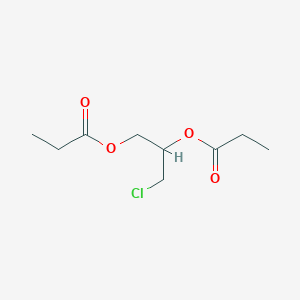 molecular formula C9H15ClO4 B12806599 3-Chloropropane-1,2-diyl dipropanoate CAS No. 86273-55-4