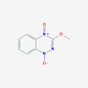 molecular formula C8H7N3O3 B12806603 1,2,4-Benzotriazine, 3-methoxy-, 1,4-dioxide CAS No. 121135-27-1