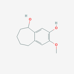 molecular formula C12H16O3 B12806637 3-Methoxy-6,7,8,9-tetrahydro-5H-benzo[7]annulene-2,9-diol CAS No. 1016-53-1