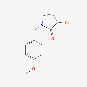 molecular formula C12H14BrNO2 B1280666 3-溴-1-(4-甲氧基苄基)吡咯烷-2-酮 CAS No. 188533-04-2