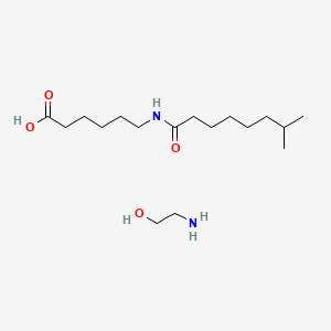 molecular formula C17H36N2O4 B12806666 2-Aminoethanol;6-(7-methyloctanoylamino)hexanoic acid CAS No. 75150-12-8