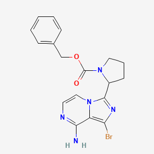 molecular formula C18H18BrN5O2 B12806700 FK3E7Ggy2J CAS No. 2251014-90-9