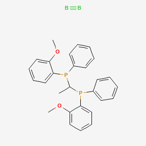 Boranylidyneborane;(2-methoxyphenyl)-[1-[(2-methoxyphenyl)-phenylphosphanyl]ethyl]-phenylphosphane