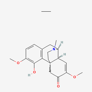 ethane;(1R,9S,10S)-3-hydroxy-4,12-dimethoxy-17-methyl-17-azatetracyclo[7.5.3.01,10.02,7]heptadeca-2(7),3,5,11-tetraen-13-one