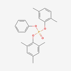 molecular formula C23H25O4P B12806745 Phosphoric acid, 2,5-dimethylphenyl phenyl 2,4,6-trimethylphenyl ester CAS No. 73179-42-7