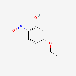 molecular formula C8H9NO3 B12806751 5-Ethoxy-2-nitrosophenol CAS No. 13958-13-9