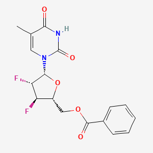 1-(5-O-Benzoyl-2,3-dideoxy-2,3-difluoro-beta-D-arabinofuranosyl)thymine