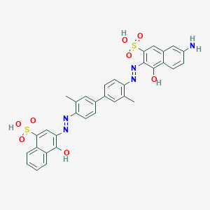 molecular formula C34H27N5O8S2 B12806822 Direct Blue 3 free acid CAS No. 25180-20-5