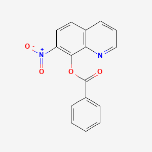 molecular formula C16H10N2O4 B12806846 8-Quinolinol, 7-nitro-, benzoate (ester) CAS No. 29006-99-3