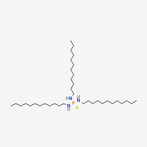 molecular formula C36H78N3PS B12806918 N-bis(dodecylamino)phosphinothioyldodecan-1-amine CAS No. 5343-80-6