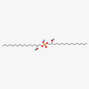 molecular formula C32H67O6P B12806920 Bis(2-hydroxyhexadecyl) hydrogen phosphate CAS No. 85099-11-2