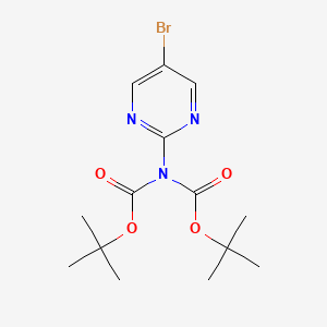 B1280695 2-[Bis(tert-Butoxycarbonyl)amino]-5-bromopyrimidine CAS No. 209959-33-1