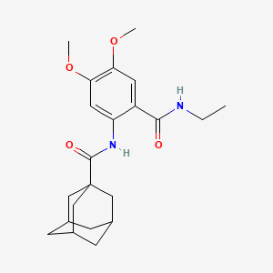 Tricyclo(3.3.1.13,7)decane-1-carboxamide, N-(2-((ethylamino)carbonyl)-4,5-dimethoxyphenyl)-