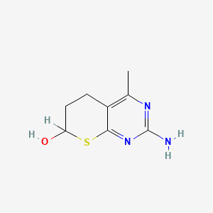 molecular formula C8H11N3OS B12806975 2-Amino-4-methyl-6,7-dihydro-5H-thiopyrano[2,3-d]pyrimidin-7-ol CAS No. 92503-66-7