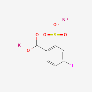 molecular formula C7H3IK2O5S B12806977 Potassium 4-iodo-2-sulfonatobenzoate 